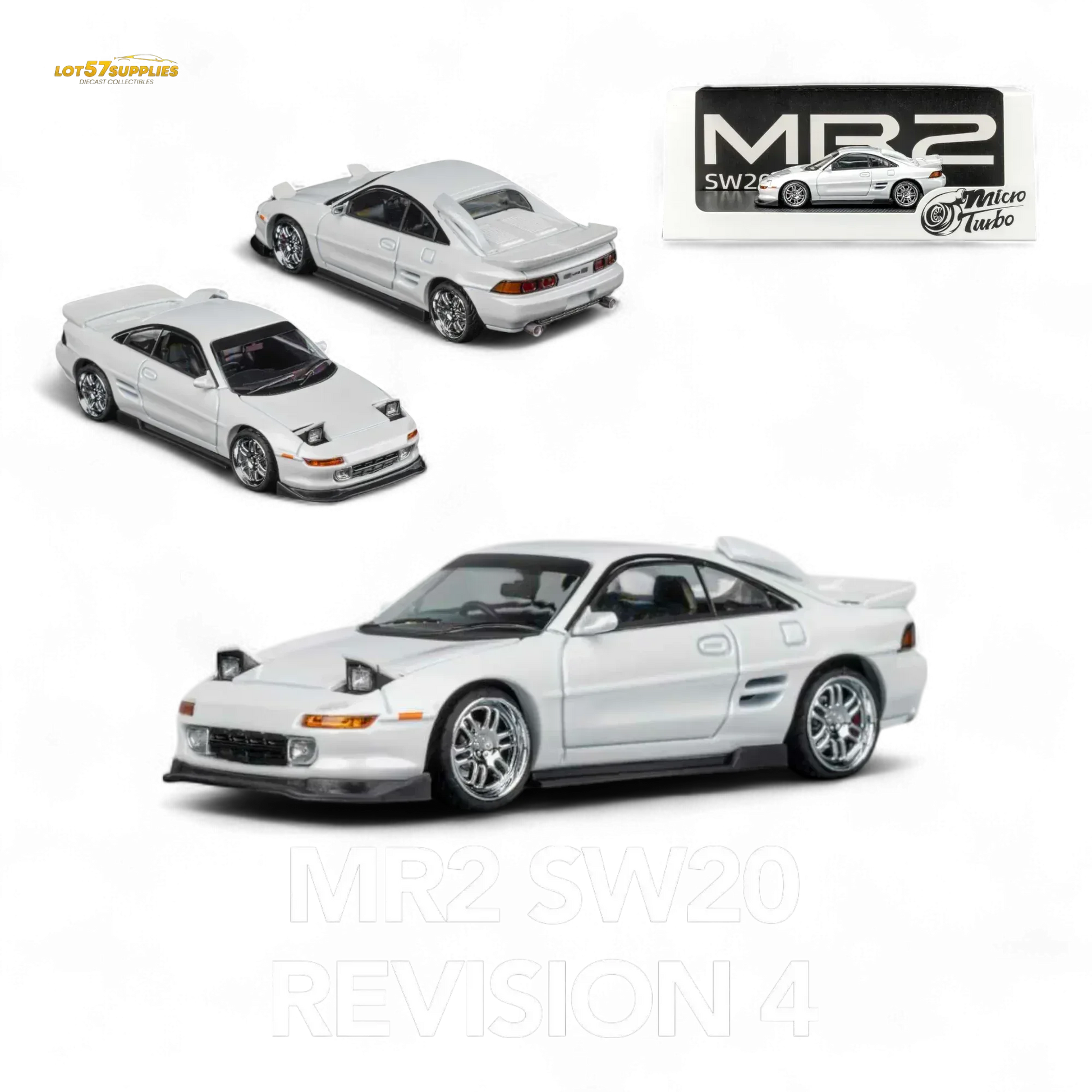 Microturbo Toyota MR-2 SW20 Revision 4 V2 – White 1:64 - ToylandEU