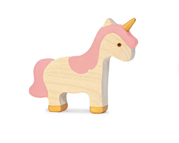 Handmade Wooden Baby Unicorn Figurine With Non Toxic Paint - ToylandEU