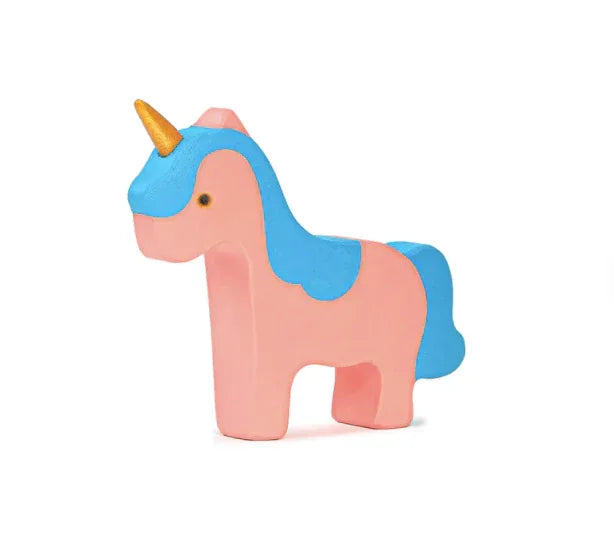 Handmade Wooden Baby Unicorn Figurine With Non Toxic Paint - ToylandEU