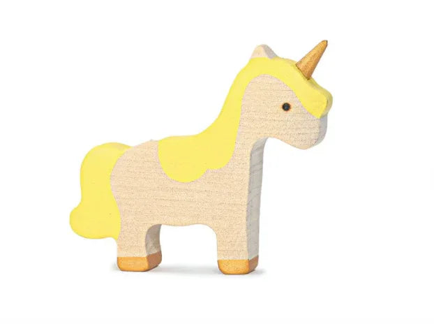 Handmade Wooden Baby Unicorn Figurine With Non Toxic Paint - ToylandEU