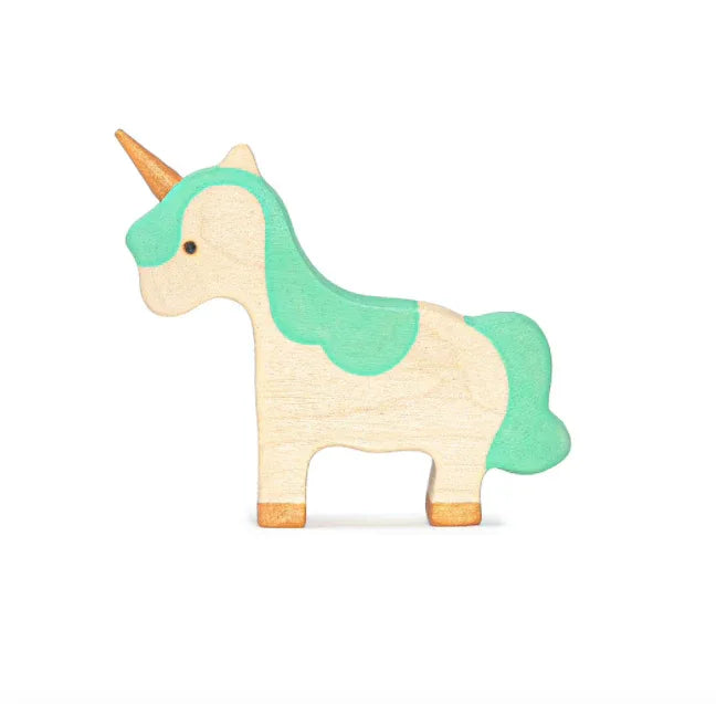 Handmade Wooden Baby Unicorn Figurine With Non Toxic Paint - ToylandEU