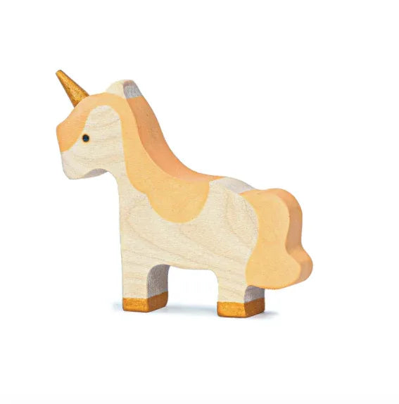 Handmade Wooden Baby Unicorn Figurine With Non Toxic Paint - ToylandEU