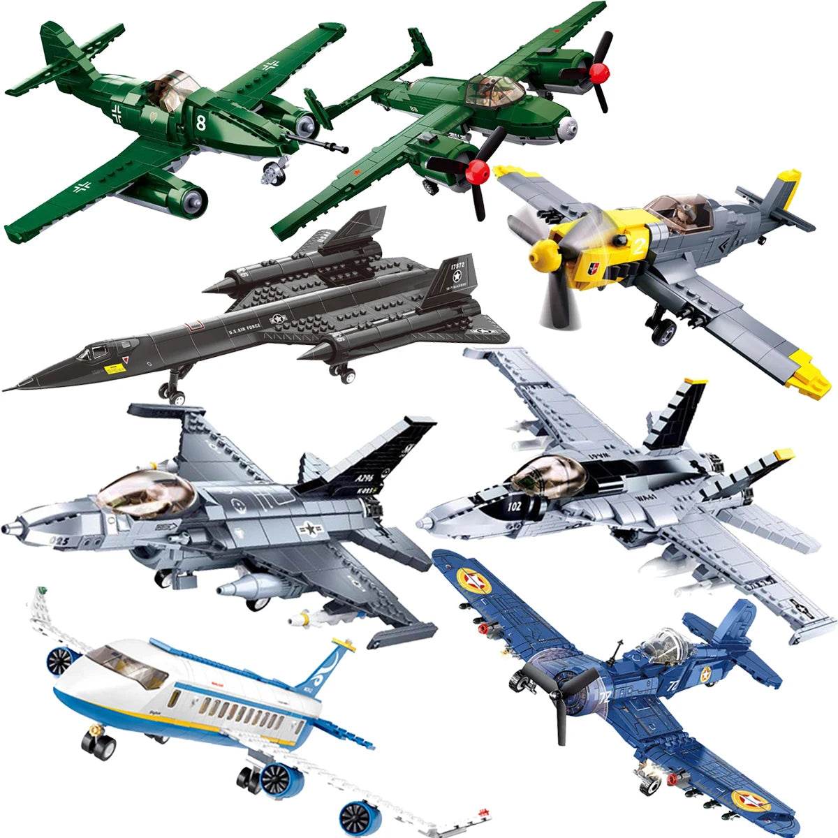 Military F/A-18E Super BumbleBee Fighter Plane Building Blocks - ToylandEU