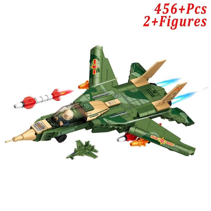 Military F/A-18E Super BumbleBee Fighter Plane Building Blocks - ToylandEU