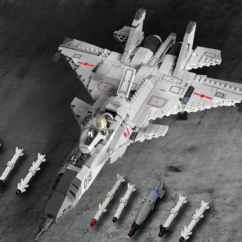 Military Fighter Jet Building Blocks J15 Educational Set - ToylandEU