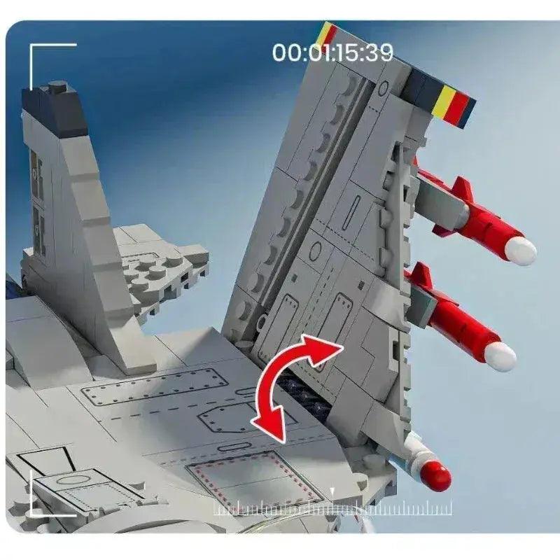  Military Fighter Jet Building Blocks J15 STEM Set -  ToylandEU™