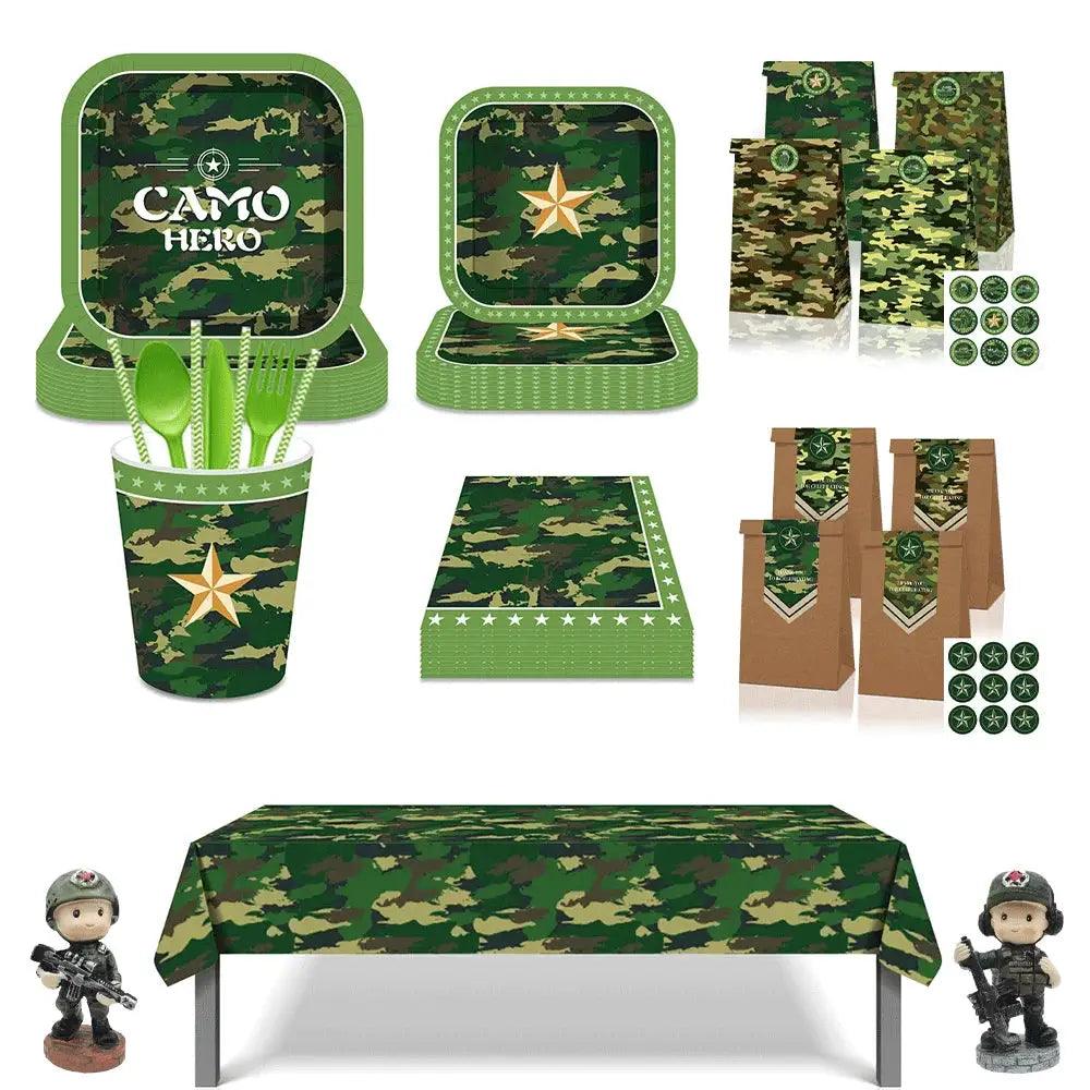 Military Party Decorations Camouflage Tableware Kid Safe -  ToylandEU™