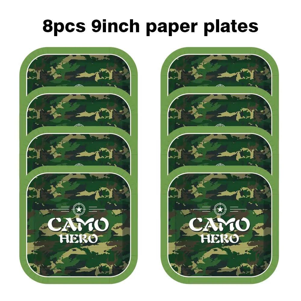  Military Party Decorations Camouflage Tableware Kid Safe -  ToylandEU™