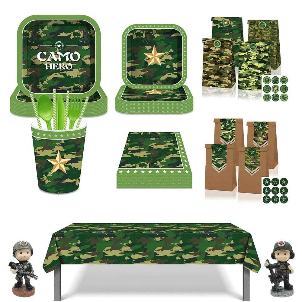  Military Party Decorations Camouflage Tableware Kid Safe -  ToylandEU™
