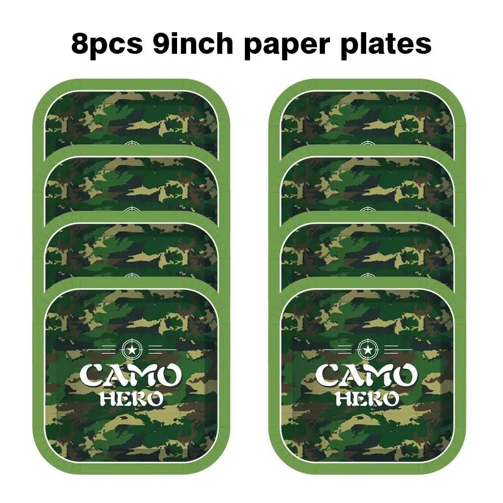  Military Party Decorations Camouflage Tableware Kid Safe -  ToylandEU™