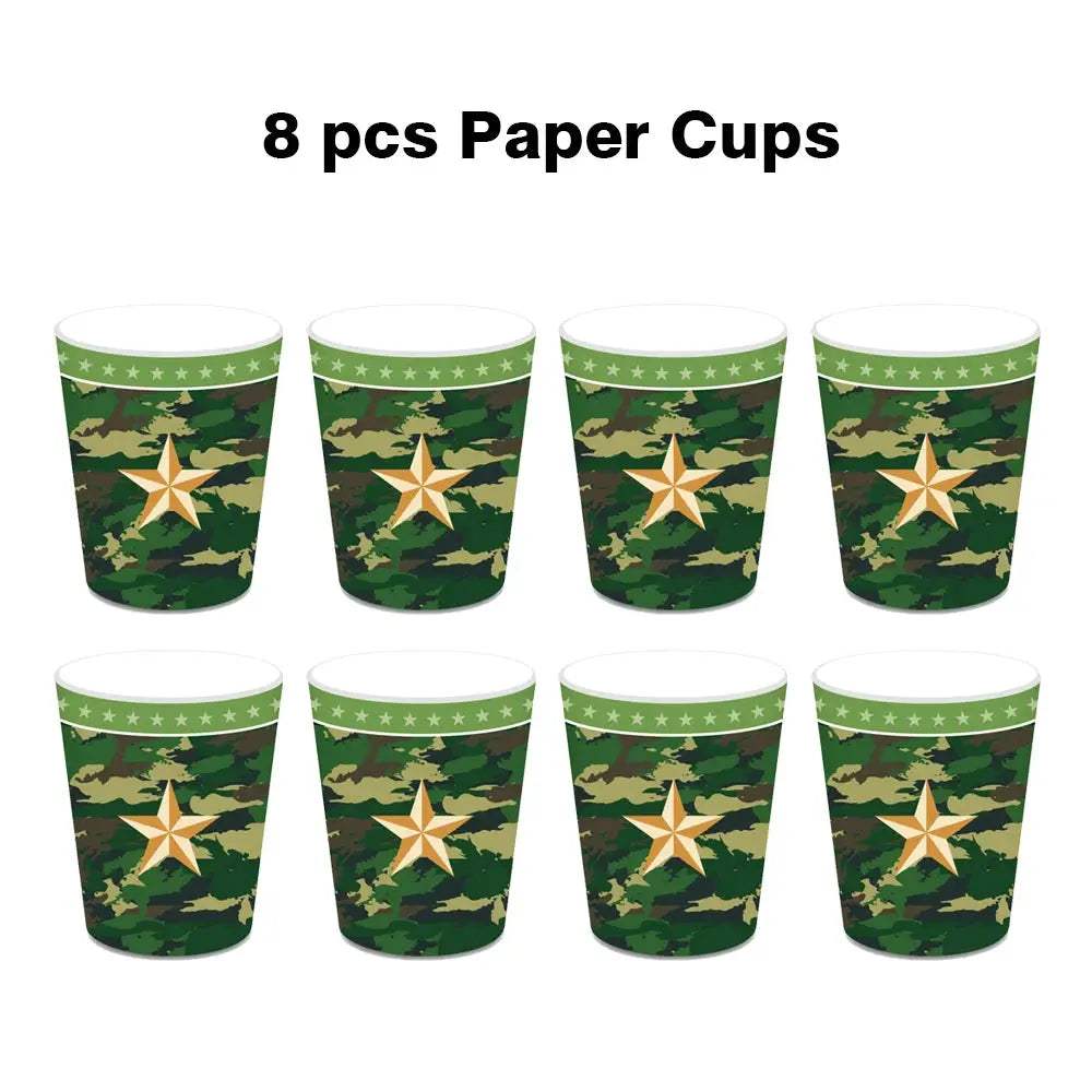  Military Party Decorations Camouflage Tableware Kid Safe -  ToylandEU™