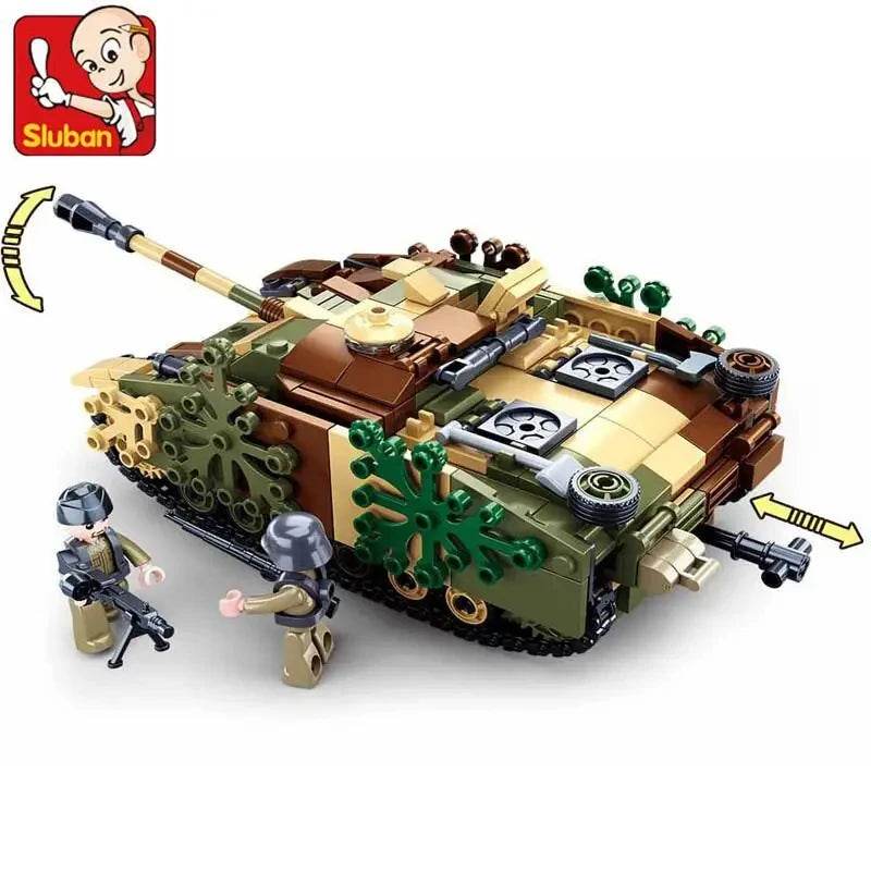 Military Series Building Blocks WW2 Heavy Battle Tank Set - ToylandEU