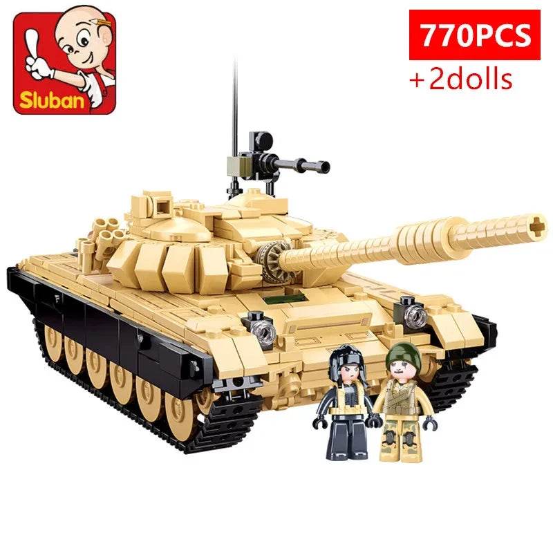 Military Series Building Blocks WW2 Heavy Battle Tank Set - ToylandEU