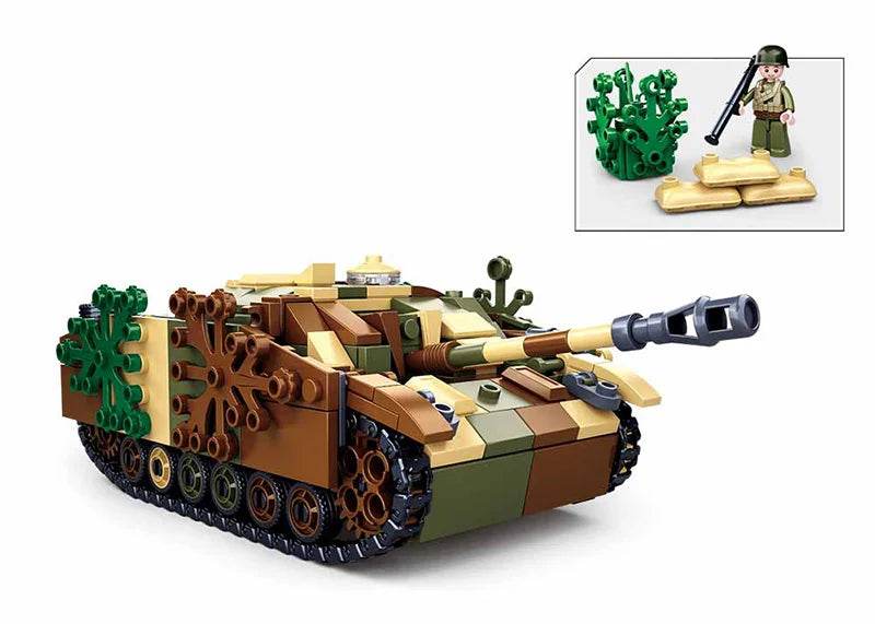 Military Series Building Blocks WW2 Heavy Battle Tank Set - ToylandEU