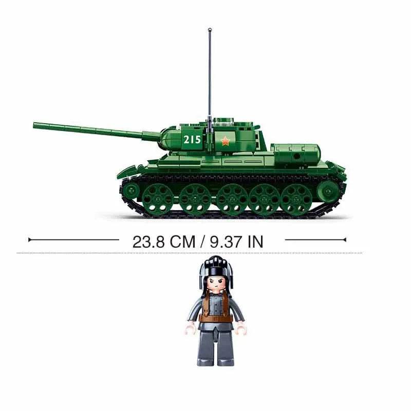 Military Series Building Blocks WW2 Heavy Battle Tank Set - ToylandEU
