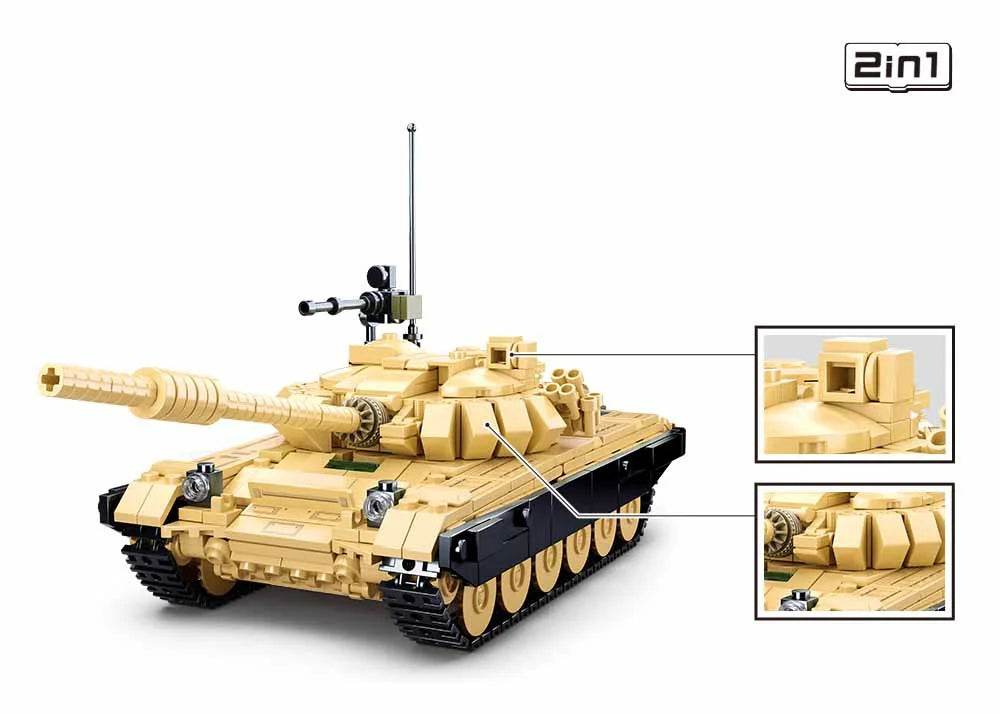 Military Series Building Blocks WW2 Heavy Battle Tank Set - ToylandEU