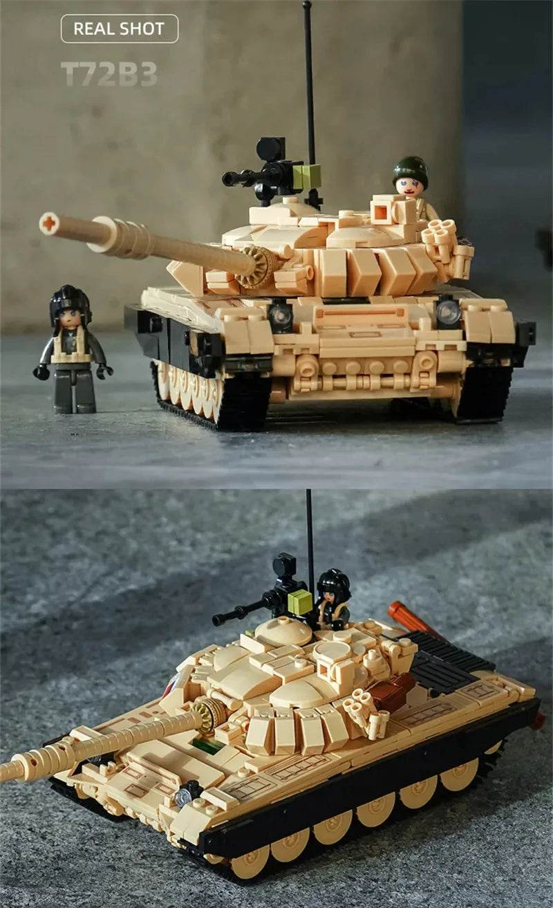 Military Series Building Blocks WW2 Heavy Battle Tank Set - ToylandEU