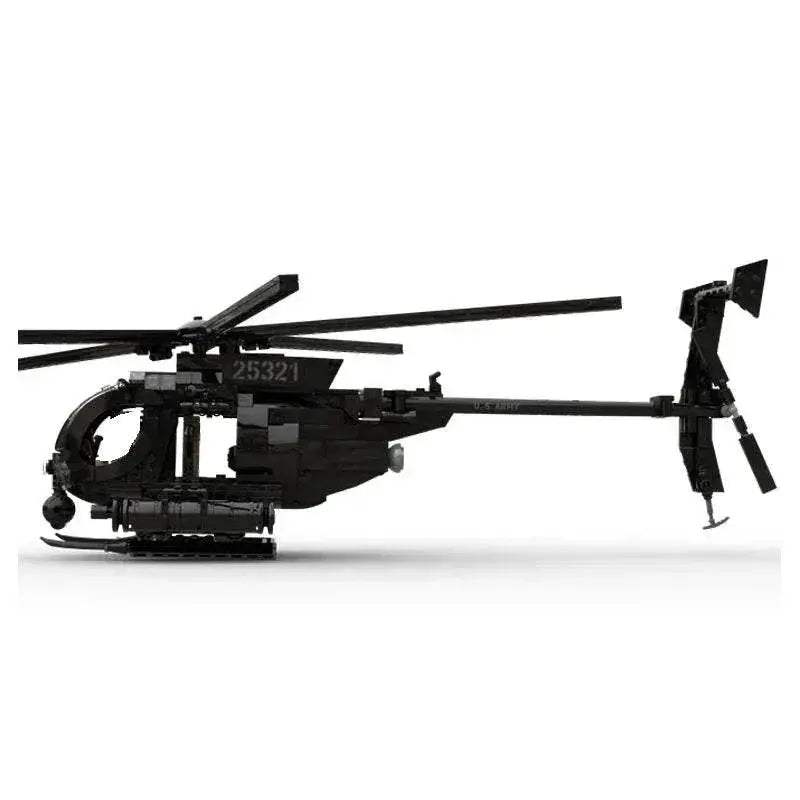 Military Series MH-6 Little Bird Helicopter MOC Building Block Kit Building Bricks MOC - ToylandEU