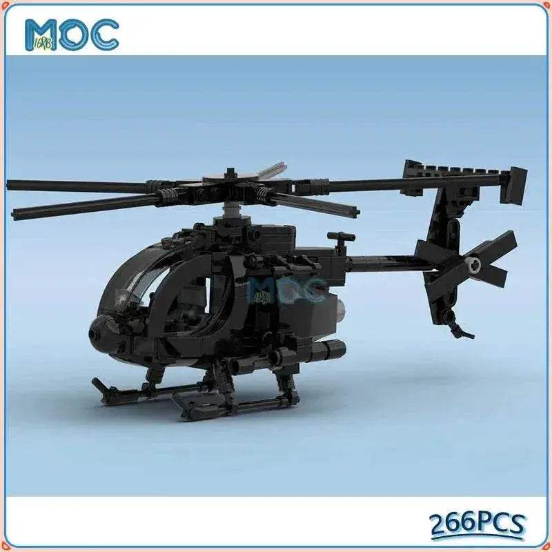 Military Series MH-6 Little Bird Helicopter MOC Building Block Kit Building Bricks MOC - ToylandEU