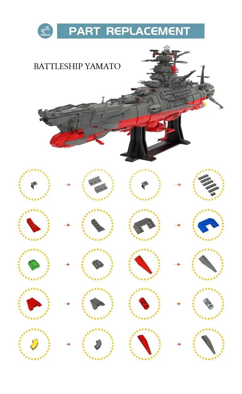  Military Space Battleship Building Blocks For Builders -  ToylandEU™