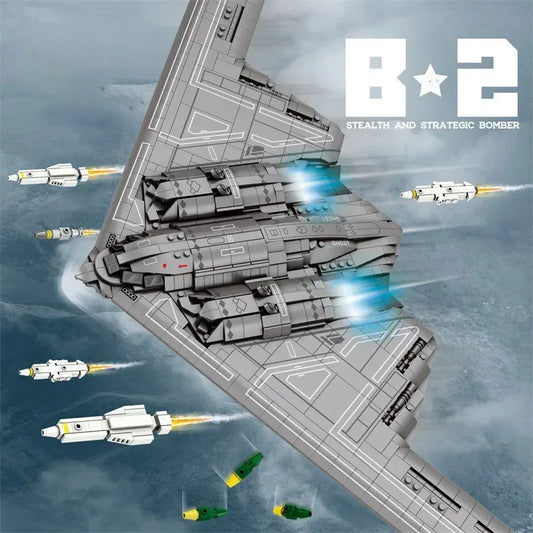 Military Stealth Bomber Building Blocks For Adults Collectible - ToylandEU
