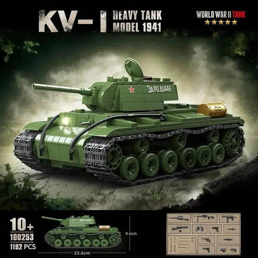  Military World War II Model-1941 KV-1 Heavy Tank Building Block Toy Collection for Children -  ToylandEU™