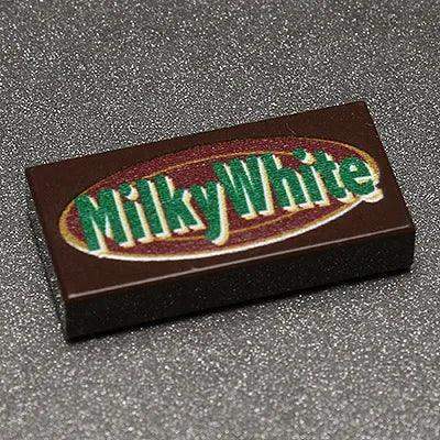 Printed LEGO Tile 1x2 Milky White For Custom Builds - ToylandEU