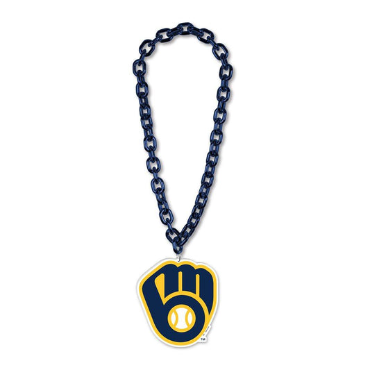 Milwaukee Brewers Big Foam Logo Necklace Fan Chain 38 Inch - ToylandEU