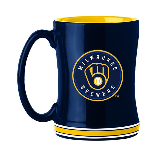 Milwaukee Brewers Coffee Mug 14oz Sculpted Relief Ceramic - ToylandEU