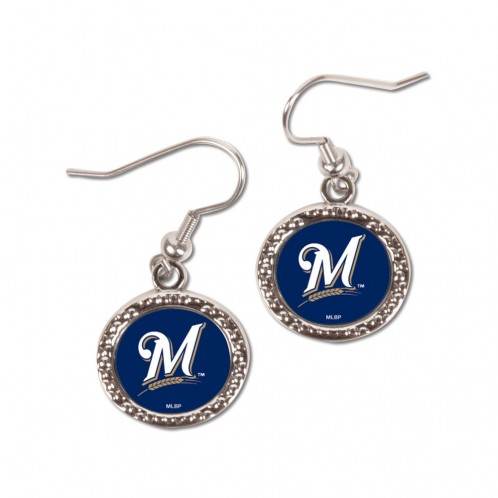 Milwaukee Brewers Earrings Round Design Special Order - ToylandEU