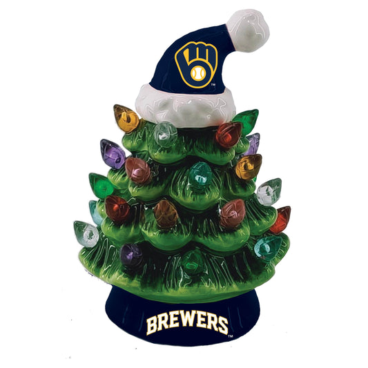 Milwaukee Brewers LED Christmas Tree Tabletop Decor 4 Inch - ToylandEU