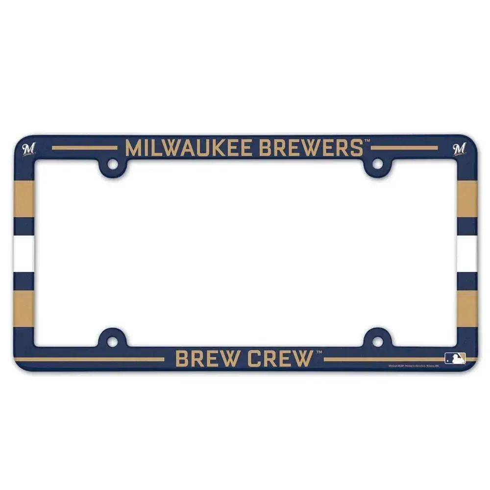 Milwaukee Brewers License Plate Frame Plastic Full Color Style - ToylandEU