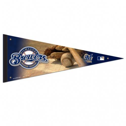 Milwaukee Brewers Premium Pennant 12x30 Ball and Glove - ToylandEU