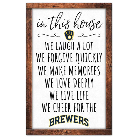  Milwaukee Brewers Sign 11x17 Wood In This House Wall Decor -  ToylandEU™