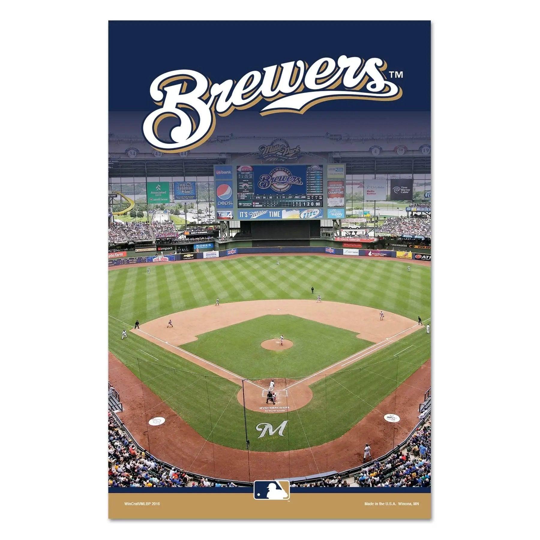  Milwaukee Brewers Sign 11x17 Wood Stadium Decor Wall Art -  ToylandEU™