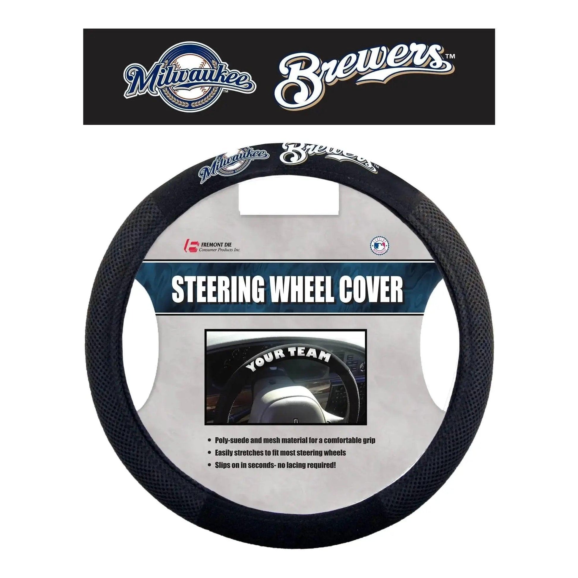  Milwaukee Brewers Steering Wheel Cover Mesh Style CO -  ToylandEU™