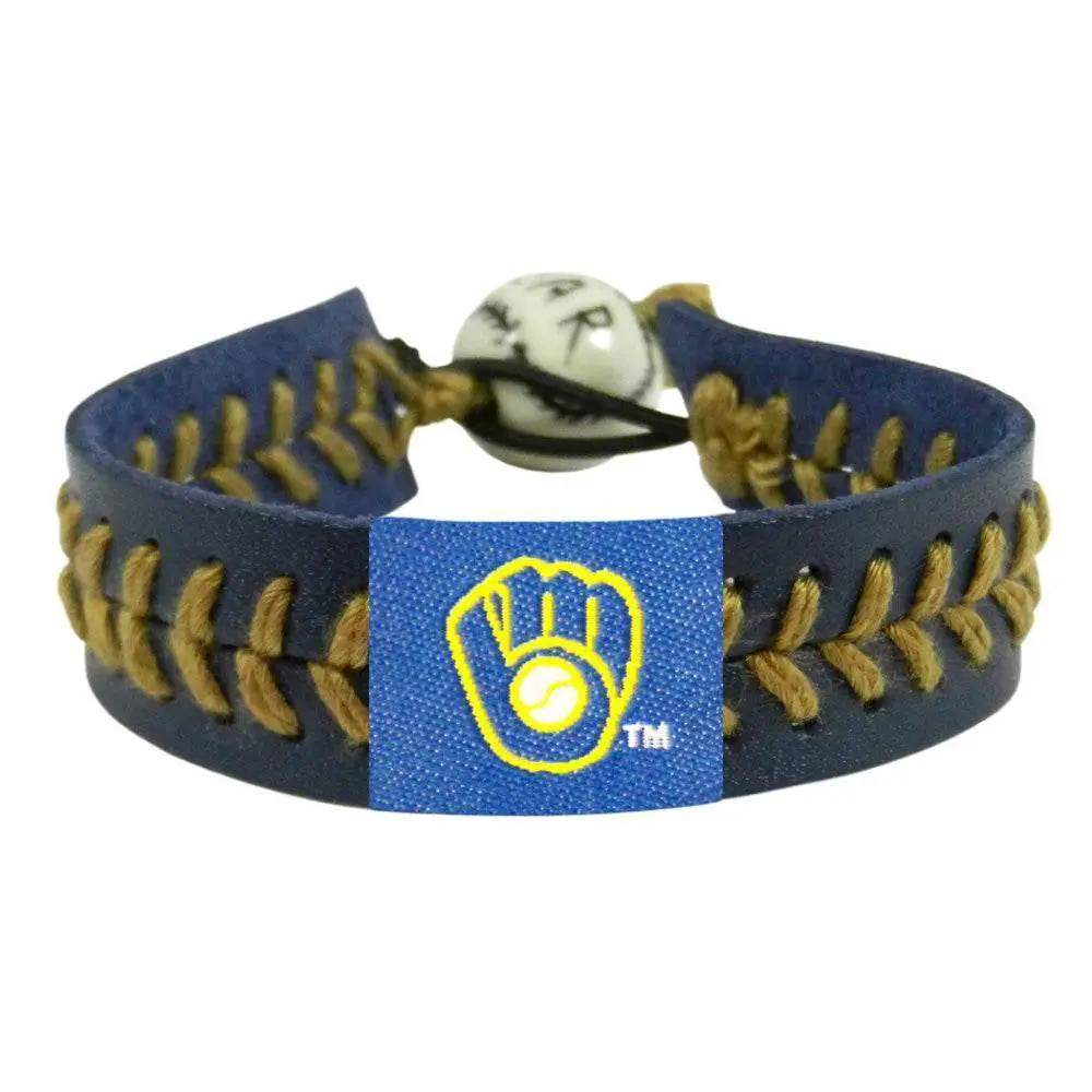  Milwaukee Brewers Team Color Leather Baseball Bracelet -  ToylandEU™