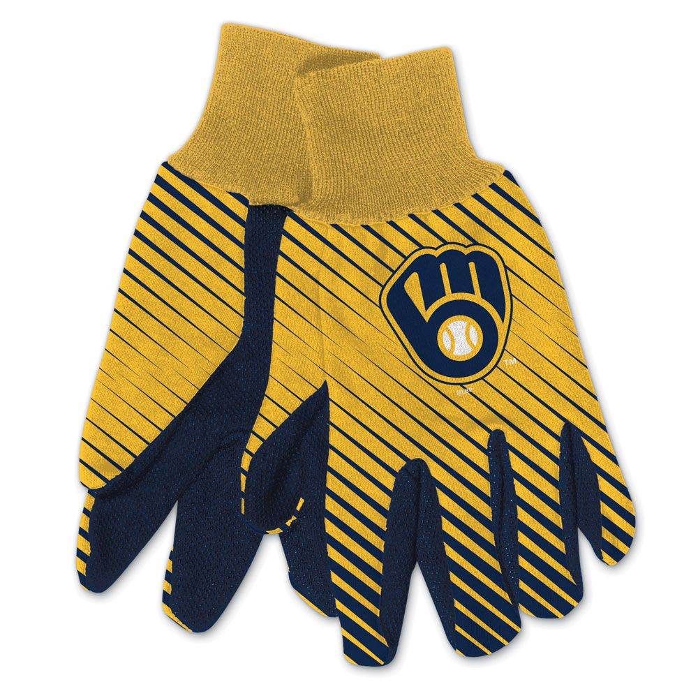 Milwaukee Brewers Two Tone Gloves Adult Size Winter Warmth - ToylandEU