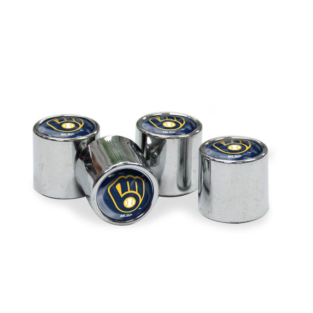 Milwaukee Brewers Valve Stem Caps With Team Logo Set - ToylandEU