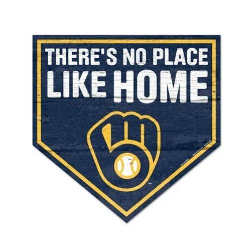 Milwaukee Brewers Wood Home Plate Sign Collectible Keepsake - ToylandEU