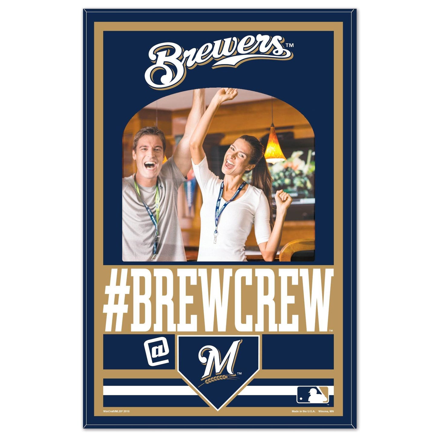 Milwaukee Brewers Wood Sign 11x17 Mirror Wall Decor - ToylandEU