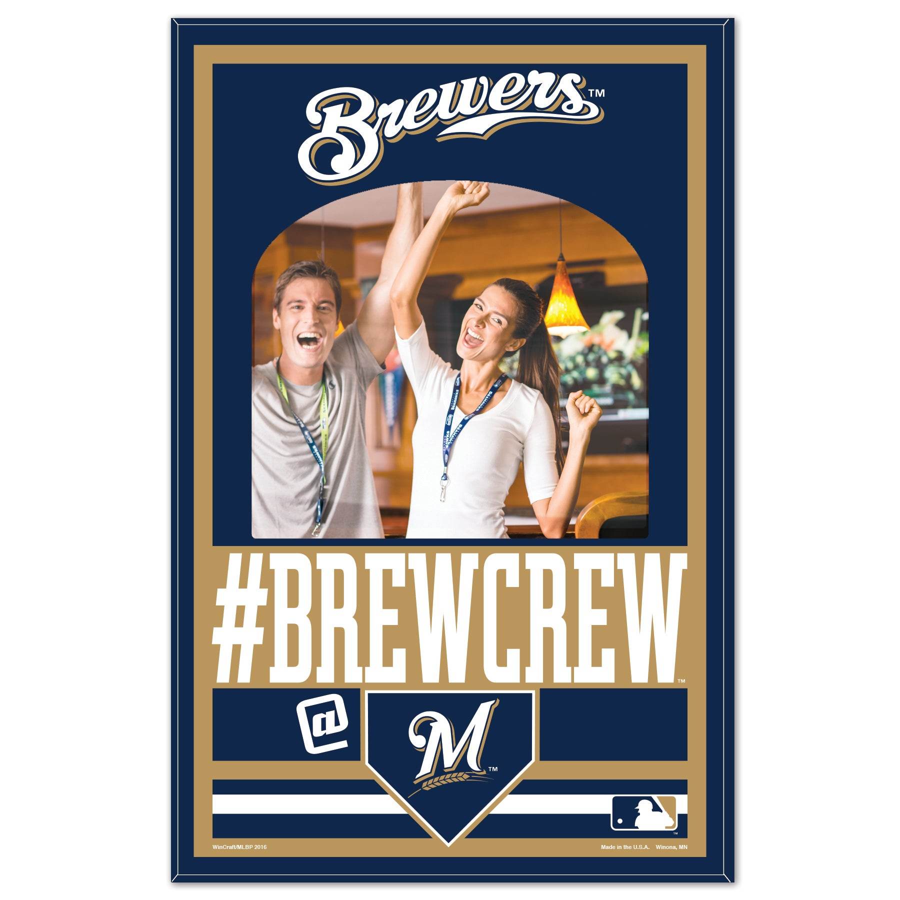 Milwaukee Brewers Wood Sign 11x17 Mirror Wall Decor - ToylandEU