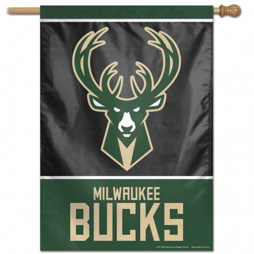 Milwaukee Bucks 28x40 Vertical Banner Flag Polyester - ToylandEU