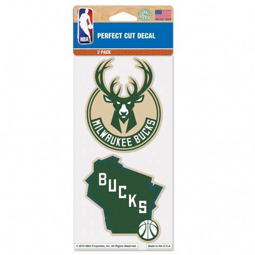 Milwaukee Bucks 4x4 Die Cut Decal Set 2 Officially Licensed - ToylandEU