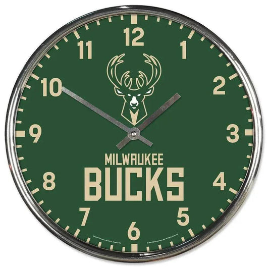  Milwaukee Bucks Chrome Round Wall Clock 12 Inch Metal Hands -  ToylandEU™