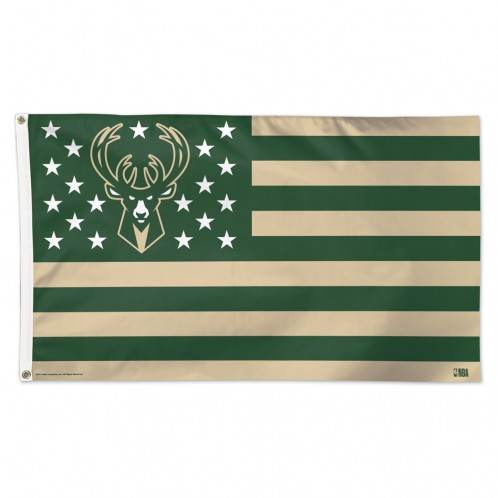 Milwaukee Bucks Flag 3x5 Deluxe Style Stars Stripes - ToylandEU