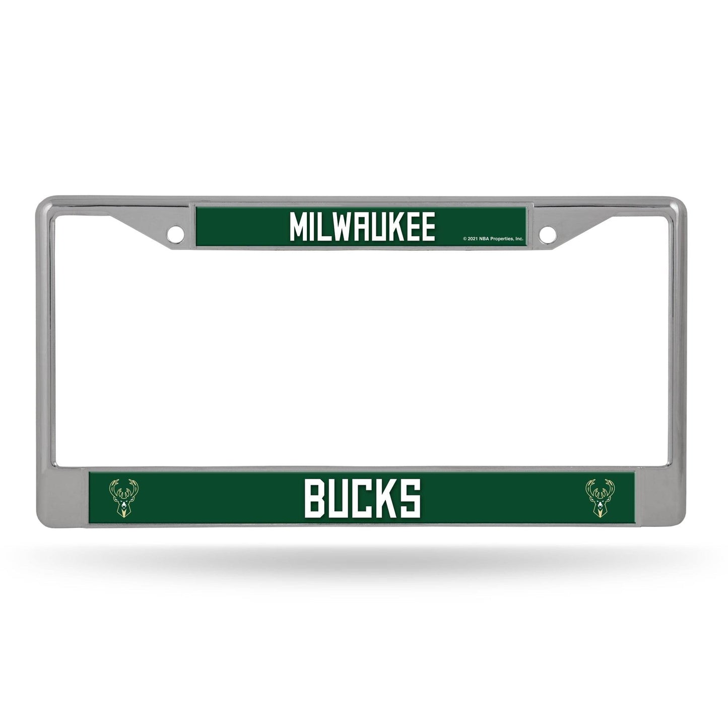 Milwaukee Bucks License Plate Frame Chrome Printed Insert - ToylandEU