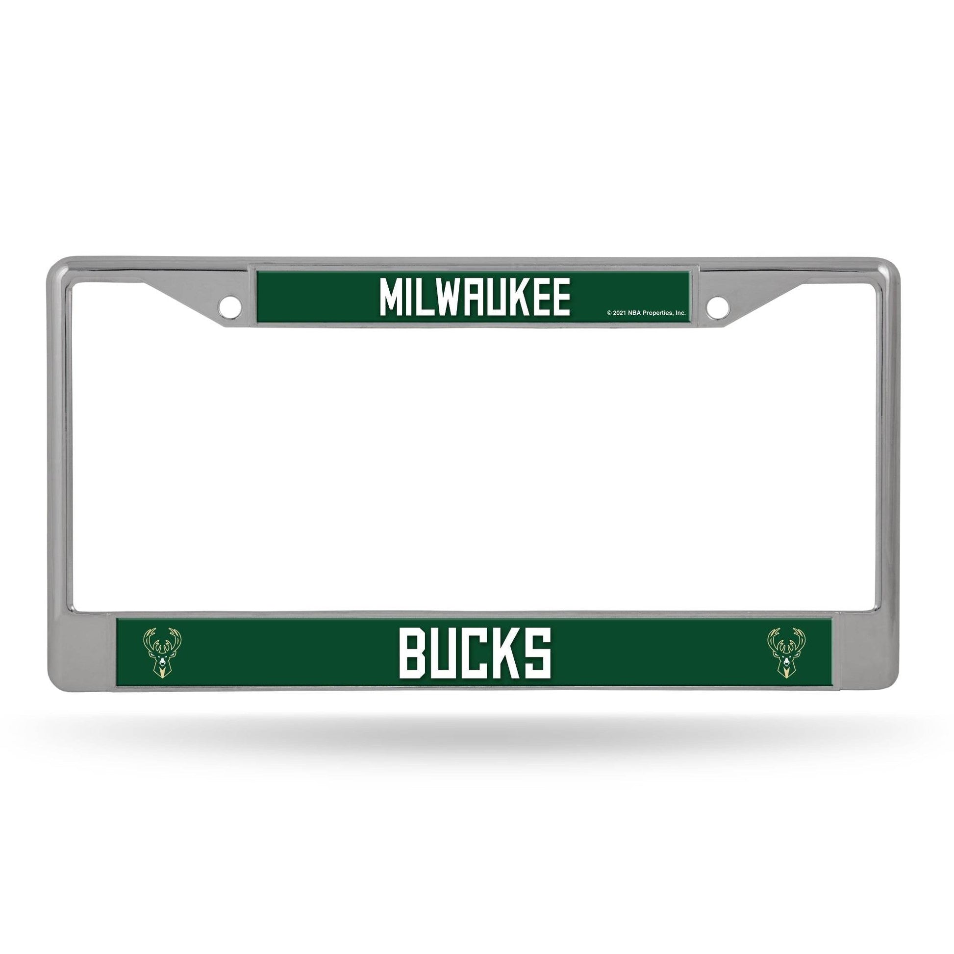 Milwaukee Bucks License Plate Frame Chrome Printed Insert - ToylandEU