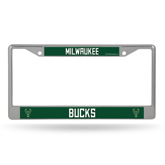 Milwaukee Bucks License Plate Frame Chrome Printed Insert - ToylandEU