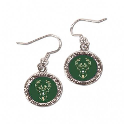 Milwaukee Bucks Round Style Earrings Licensed Special Order - ToylandEU